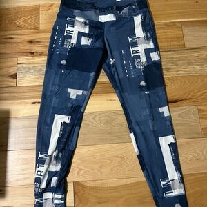 Reebok CrossFit Blue and White Leggings